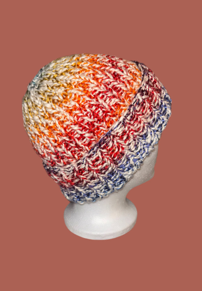 Knit Beanie Rainbow