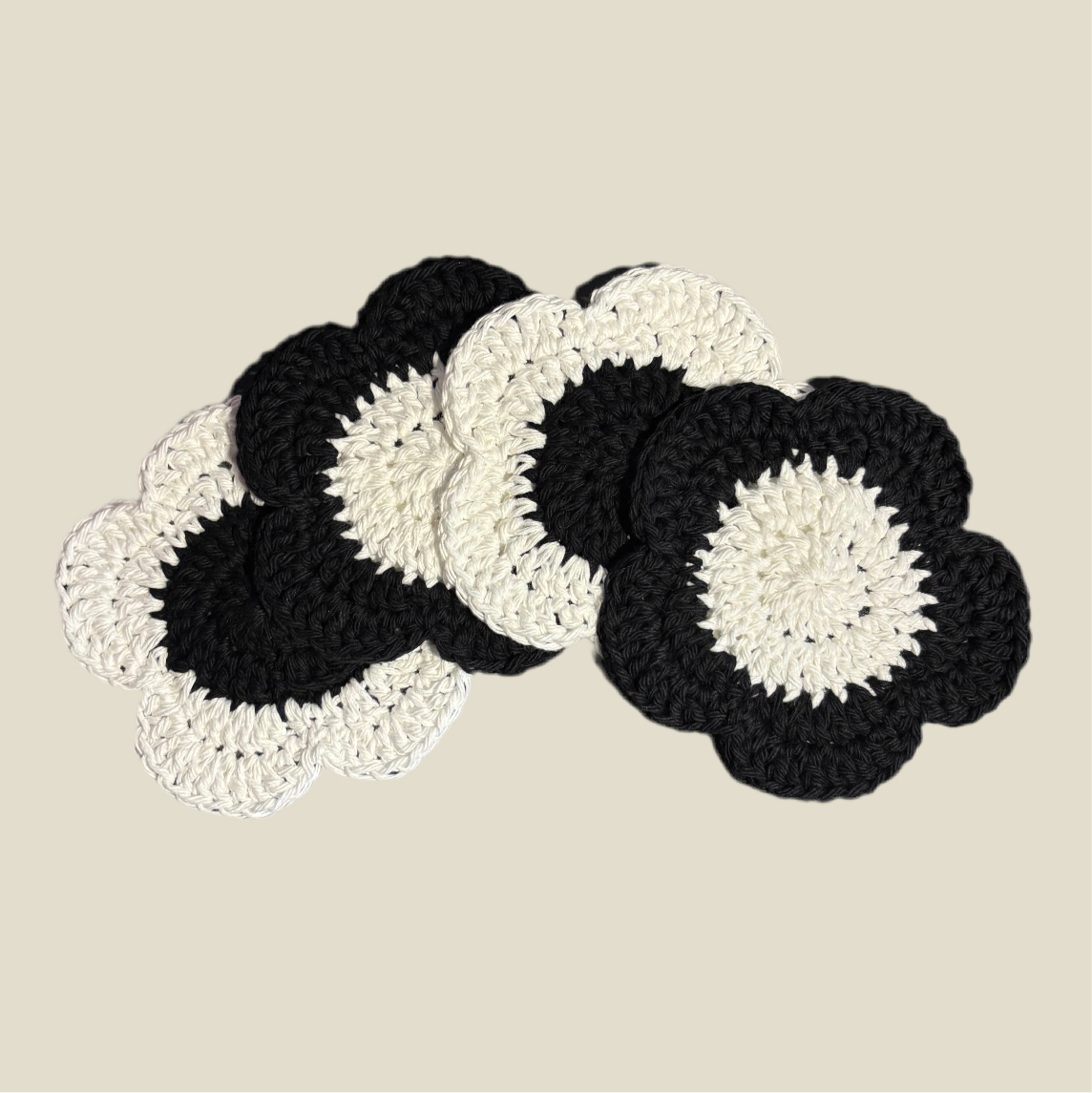 Flower coasters set of 4