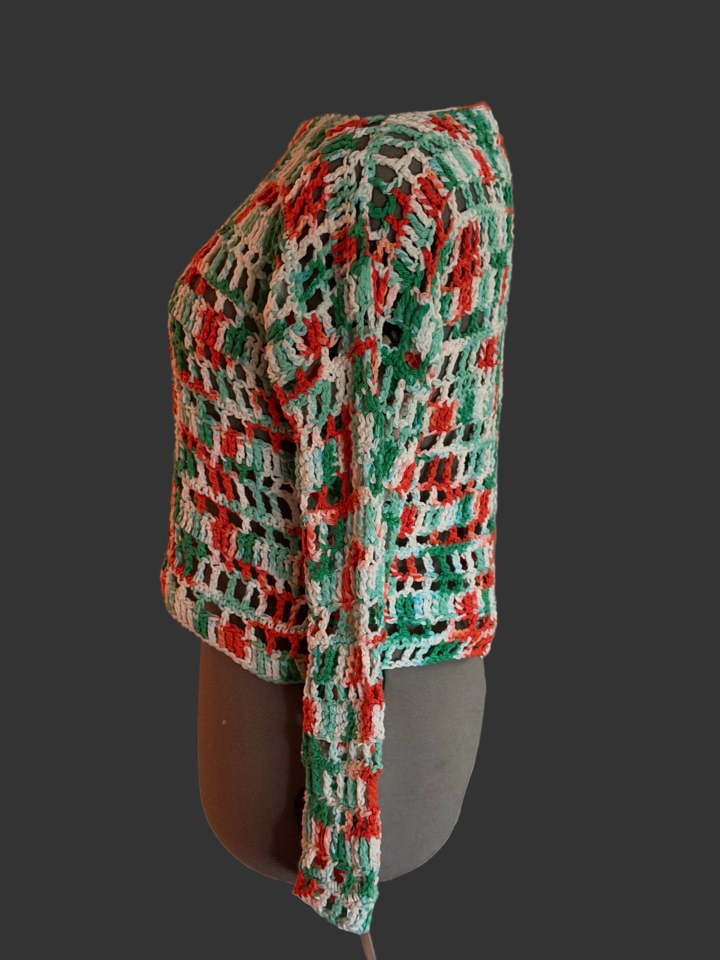 Mesh long sleeve top