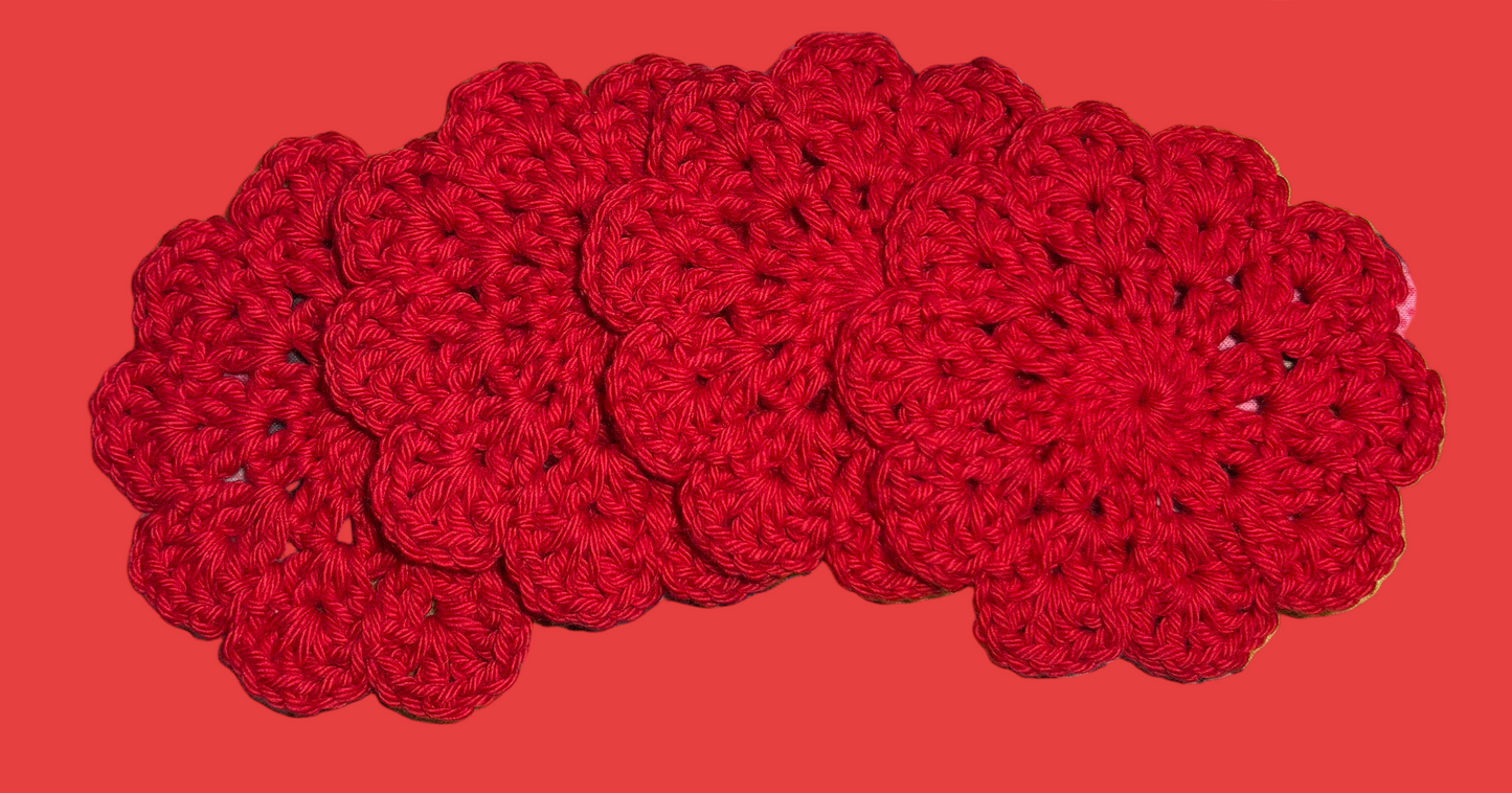 Set of 4 red coasters