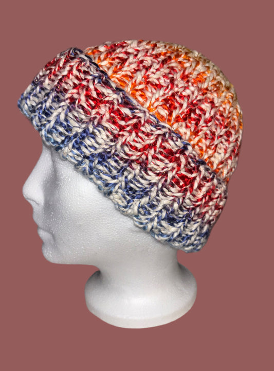 Knit Beanie Rainbow