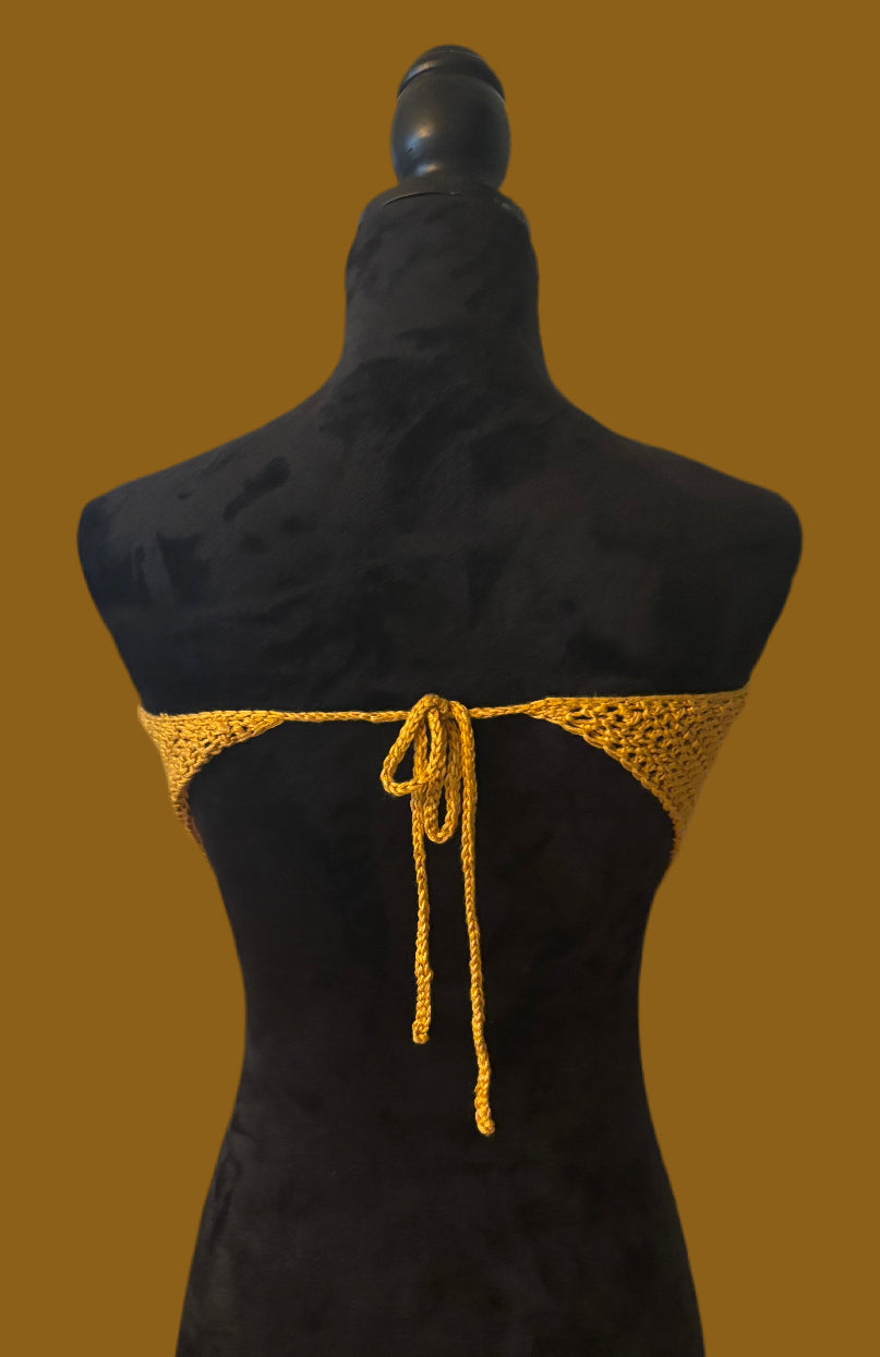 Strapless tie top